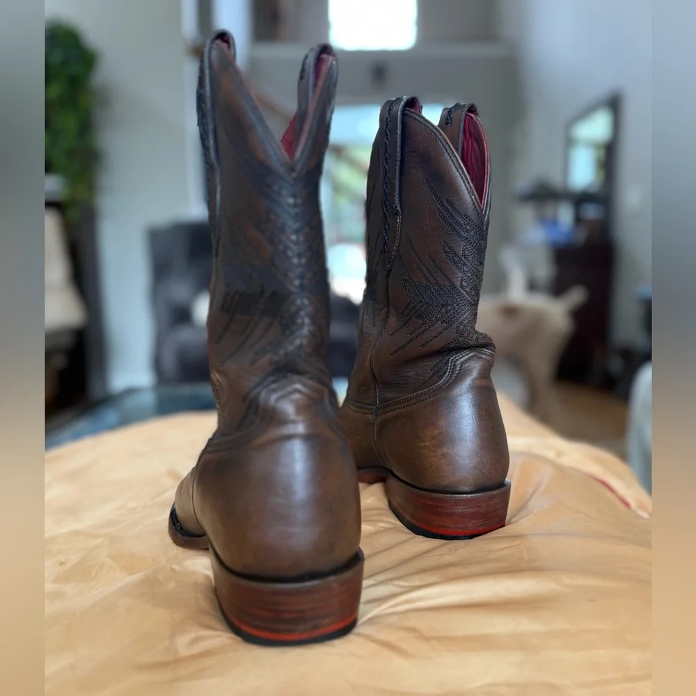 Chisos No. 3 Western Boots Women’s 8 Brushed Brown Leather | Retail $595 - Picture 6 of 12